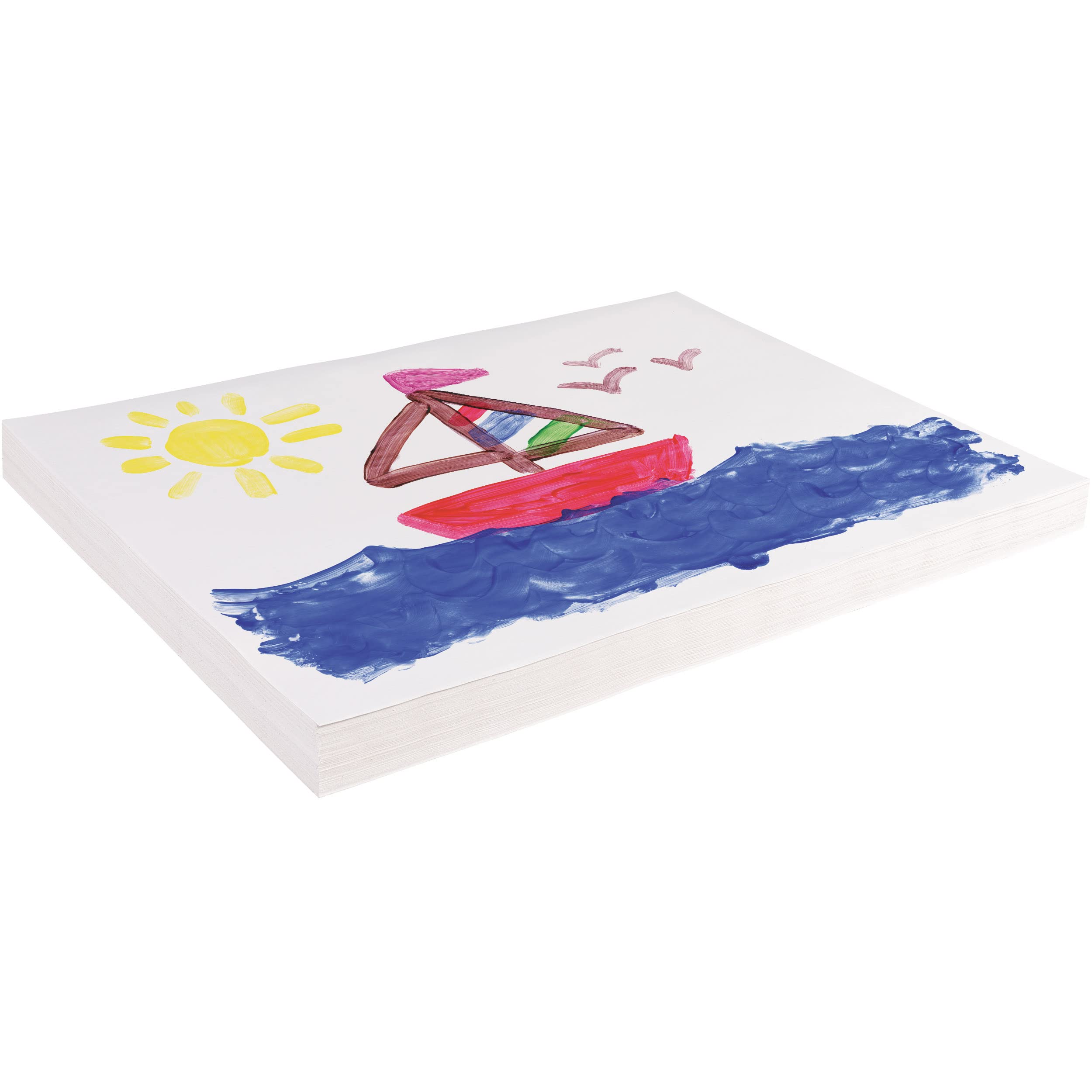 Prang (Formerly Art Street) Fingerpaint Paper, White, 16" x 22", 500 Sheets - Image 4
